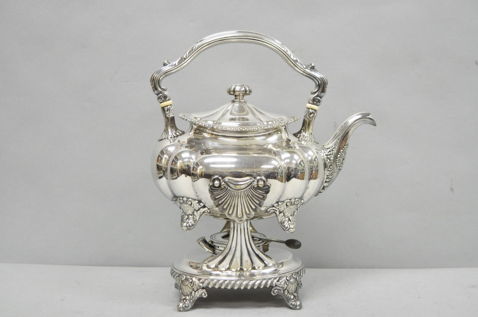 Antique Victorian Silver Plated Gorham 01180 Tilting Teapot Coffee Pot on Stand