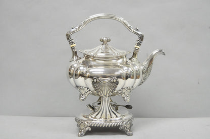 Antique Victorian Silver Plated Gorham 01180 Tilting Teapot Coffee Pot on Stand