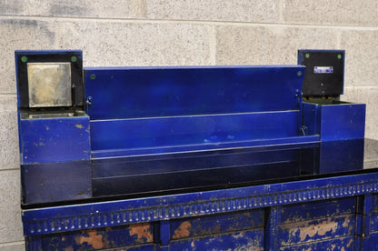 Vintage American Cabinet Co Steel Metal 24 Drawer Blue Dental Medical Cabinet