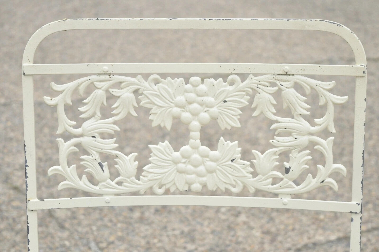 Vintage Victorian Grapevine Wrought Iron Garden Patio Dining Set - 7 Pc Set
