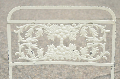 Vintage Victorian Grapevine Wrought Iron Garden Patio Dining Set - 7 Pc Set