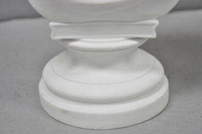 Antique French Classical Parian Porcelain 13" Goddess Female Maiden Bust - Pair