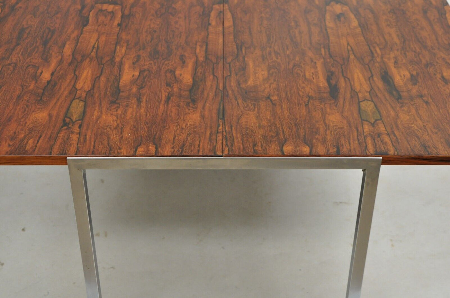 Mid Century Modern Danish Rosewood Flip Top Square Game Table Dining Table