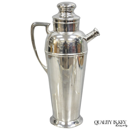 Bernard Rices Sons Art Deco Silver Plated Martini Cocktail Shaker "S" Monogram