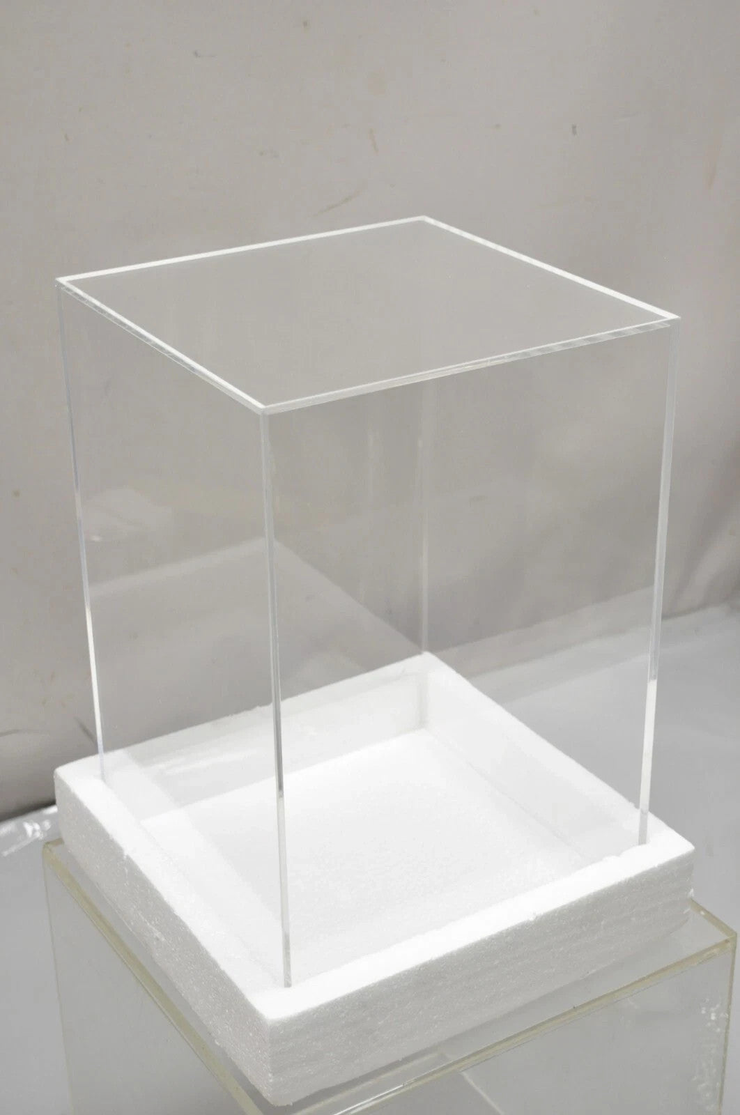 5 Sided 18" Clear Acrylic Lucite Vitrine Display Case Christine Taylor Coll.