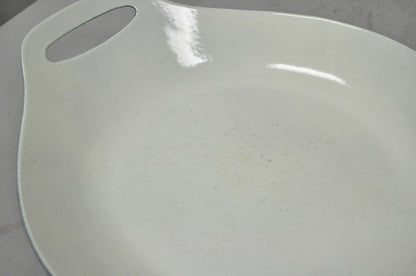 Vintage Michael Lax Copco Denmark Modern Blue Enamel Cast Iron Paella Dish Pan