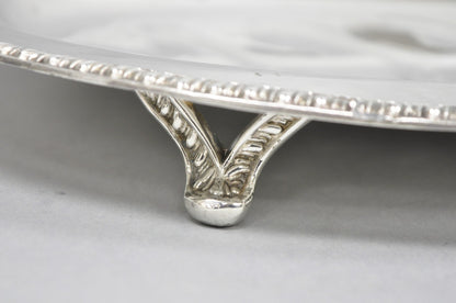 Vintage English Sheffield Silver Plated Meat Cutlery Oval Serving Platter Tray