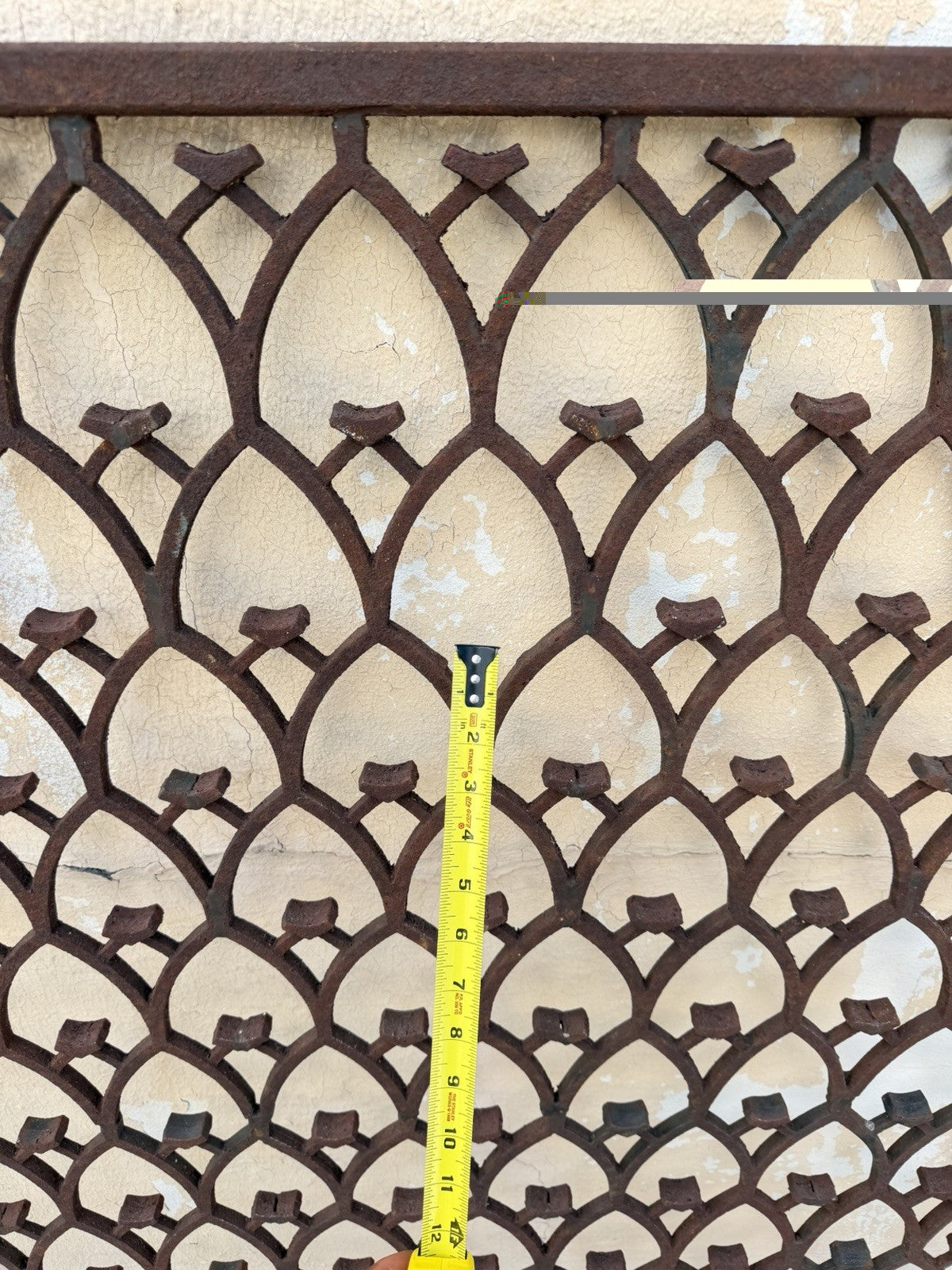 Antique French Art Nouveau Wrought Iron "Repeating Arch" 55x48 Garden Entry Gate
