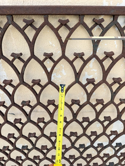 Antique French Art Nouveau Wrought Iron "Repeating Arch" 55x48 Garden Entry Gate
