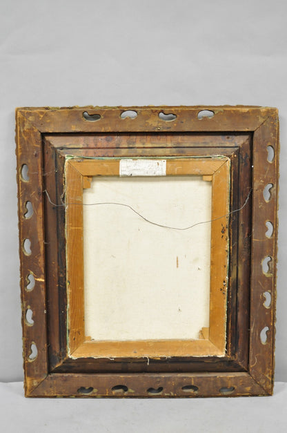 Vintage Samuel Heller "Face in Motion" Picasso Style Oil on Canvas Painting