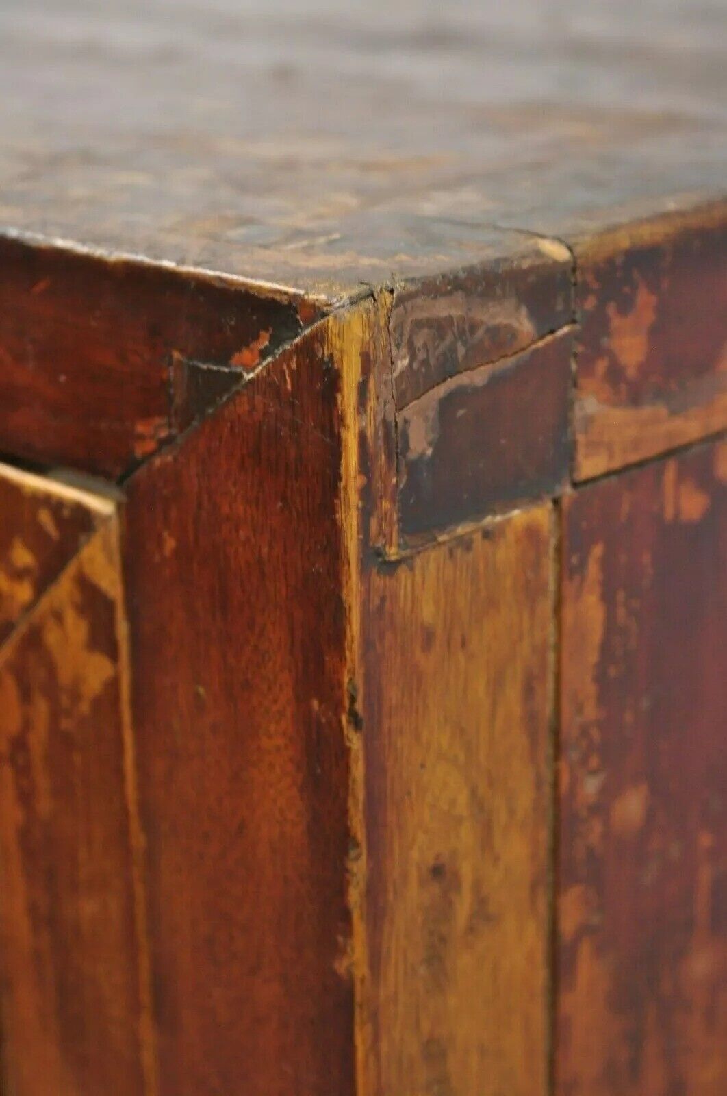 Antique Asian Red Lacquer Oriental Chinese Wedding Cabinet 2 Door Cupboard