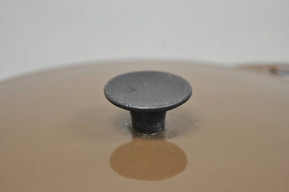 Vintage Cousances France Enameled Cast Iron Dutch Oven Pot Chocolate Brown # 22