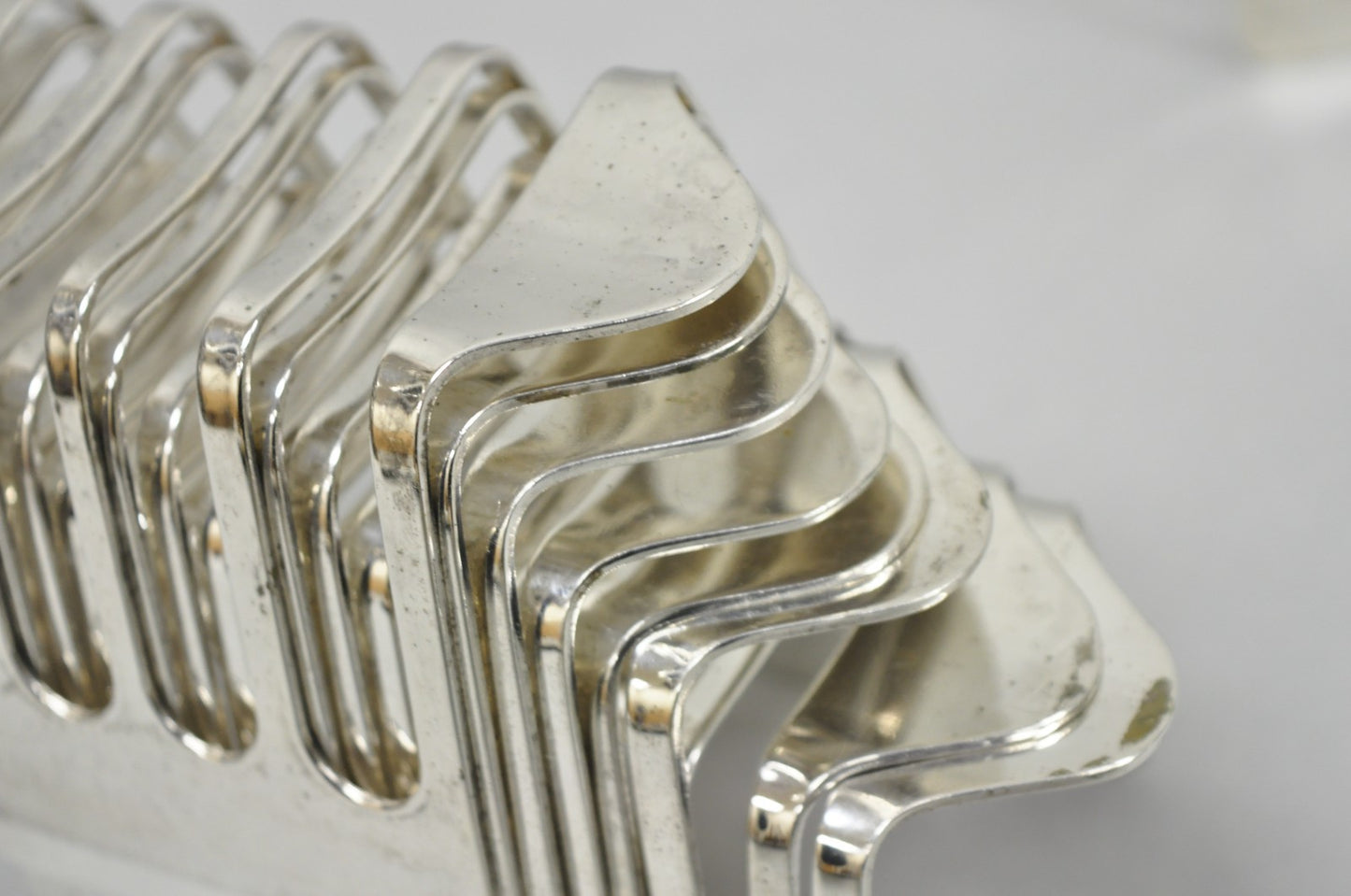 Vintage Modern Silver Plated Dinner Oil Caddy & (10) Toast Bread Racks - 12 Pcs