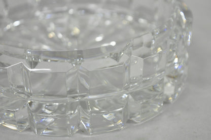 Vintage Highcrest by Mikasa Large 7" Leaded Crystal Glass Ashtray Cube Pattern