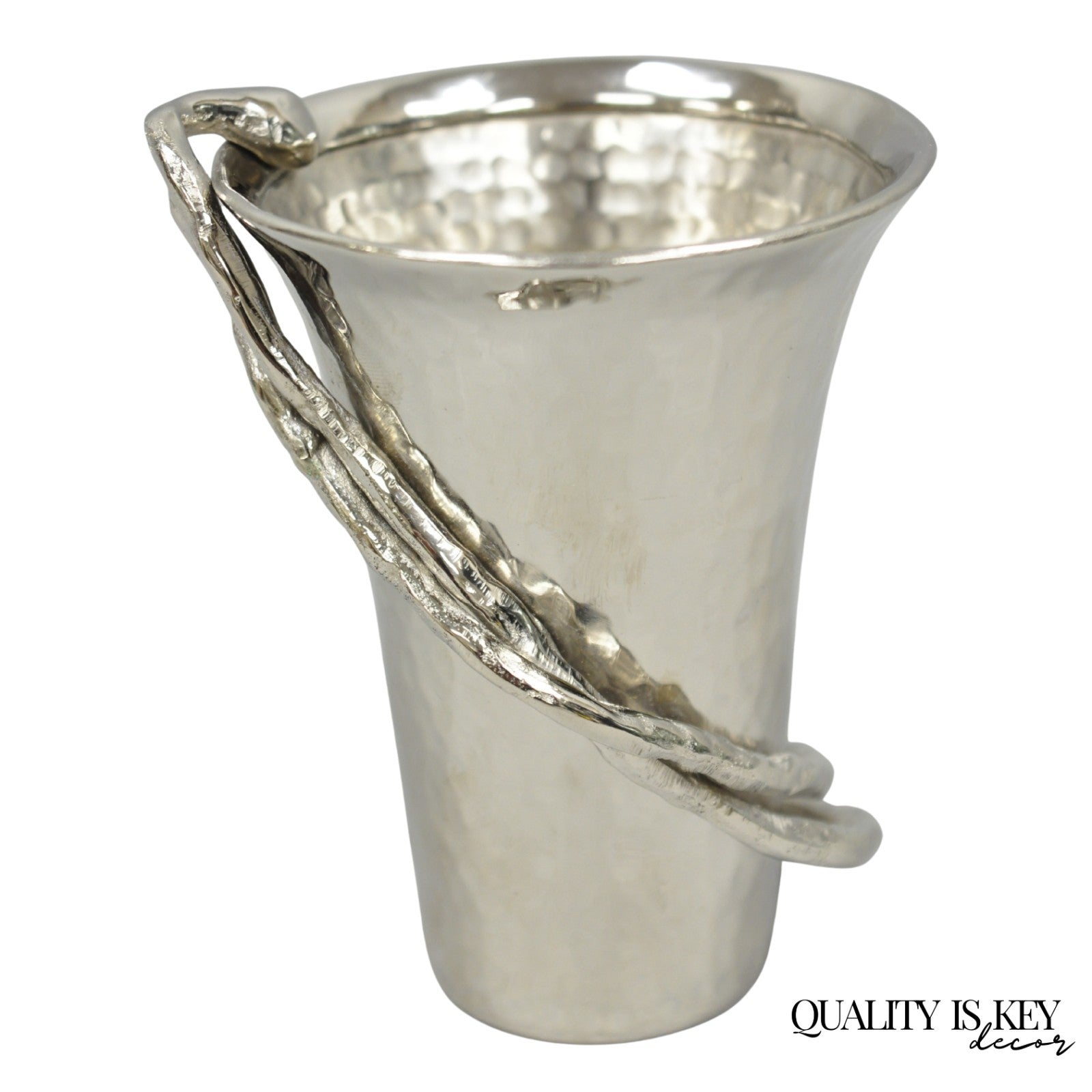 Michael Aram Wisteria Collection Hammered Nickel Silver Plated Small 4" Vase
