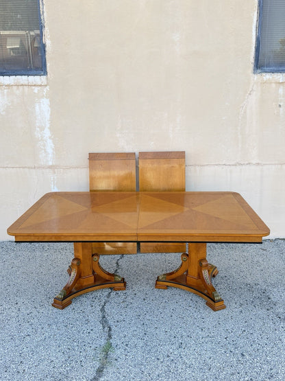 Thomasville Grand Classics Neoclassical Empire Maple Wood Dining Room Table