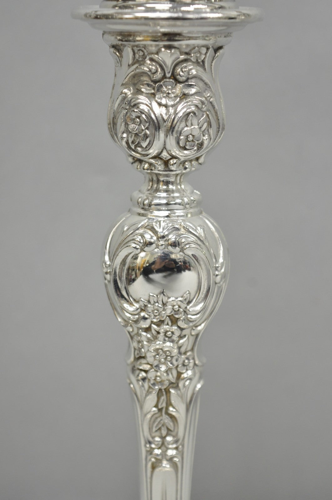 Vintage WM Rogers & Son Silver Plated 3 Arm Convertible Candelabra - a Pair