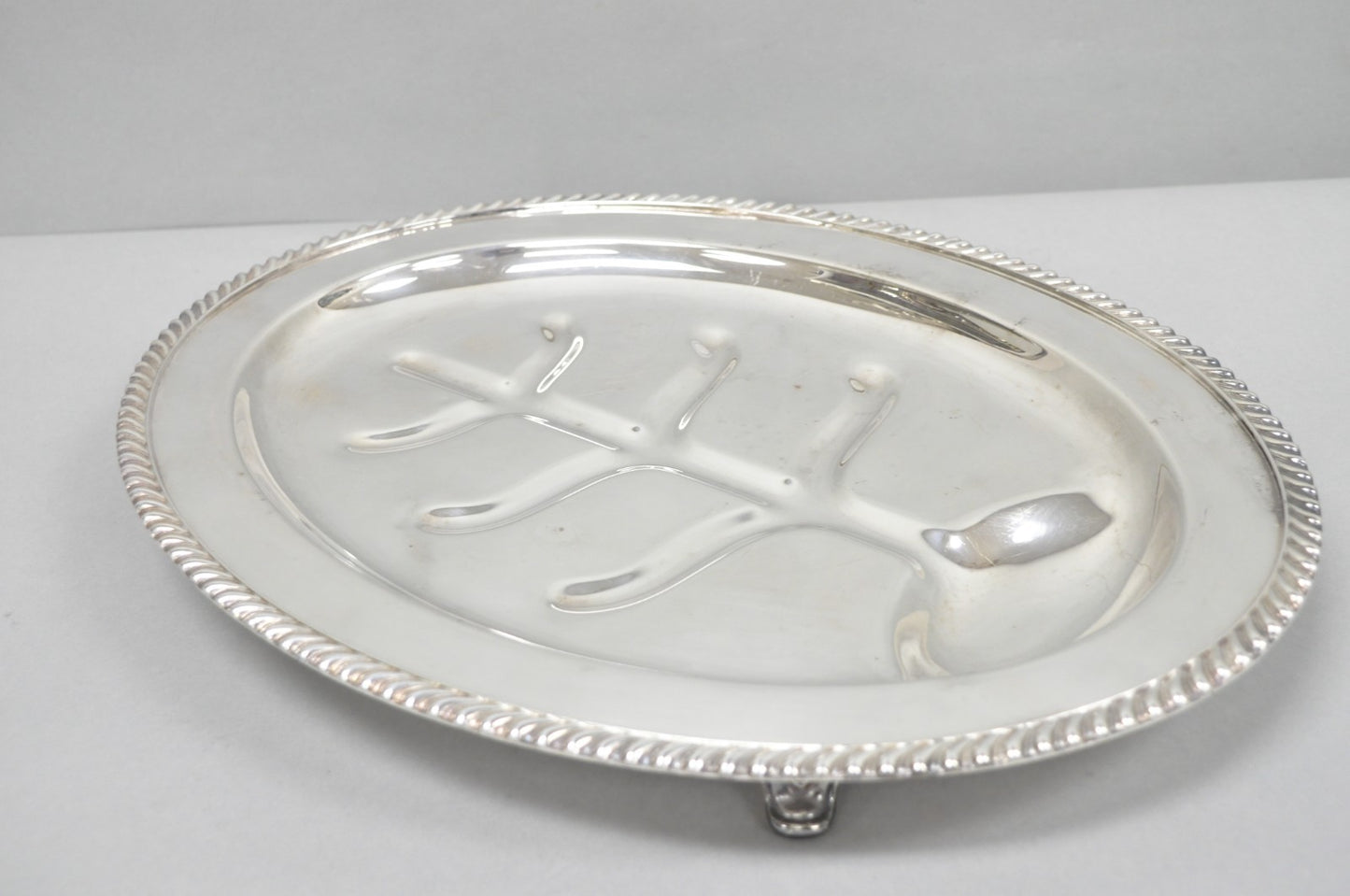 Vintage Sheffield Regency Silver Plated Oval Meat Cutlery Serving Platter Tray