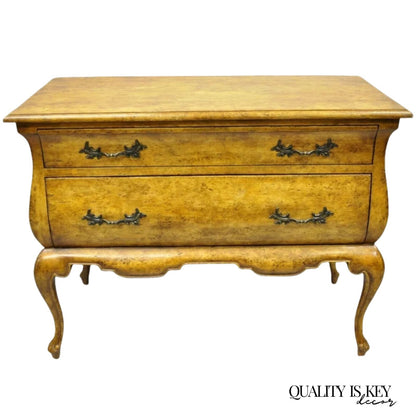 Vintage Minton Spidell French Country Provincial 2 Drawer Bombe Commode Chest