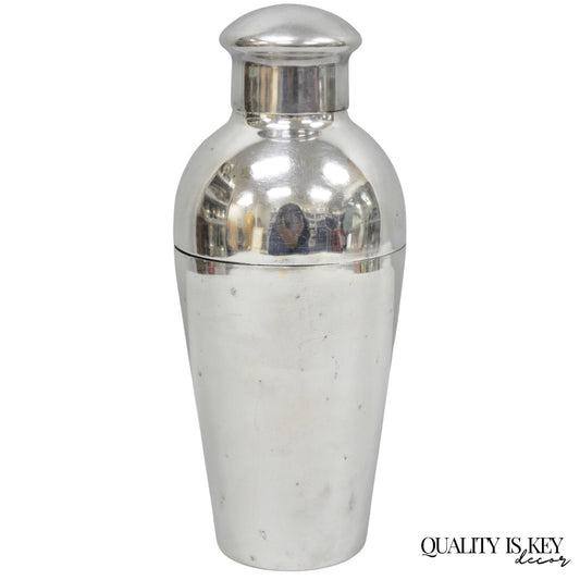 Vintage Wiskemann Belgium Art Deco Silver Plated Martini Cocktail Shaker Barware