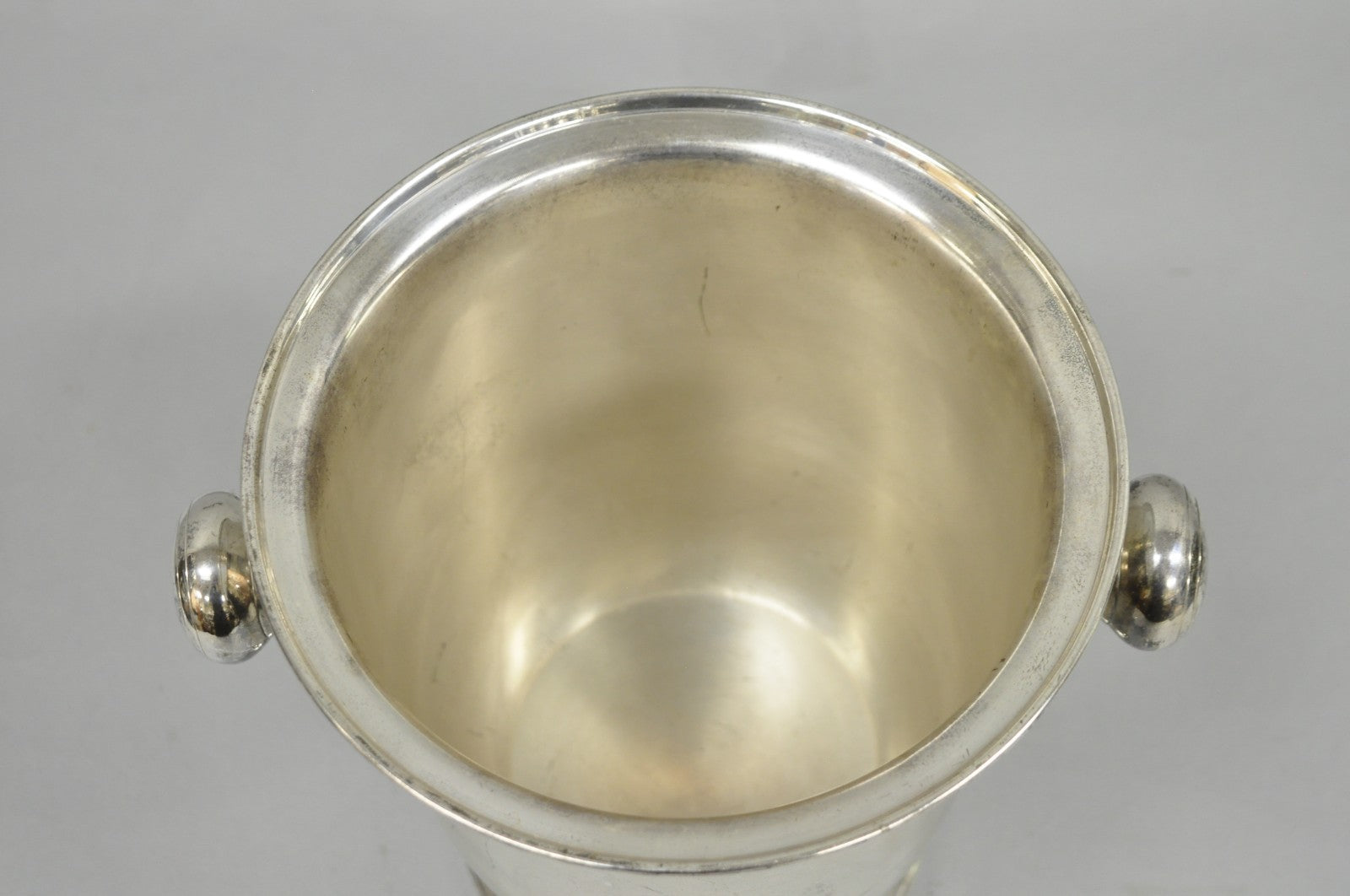 Mid Century Modern Silver Plated Twin Handle Urn Champagne Chiller Ice Bucket