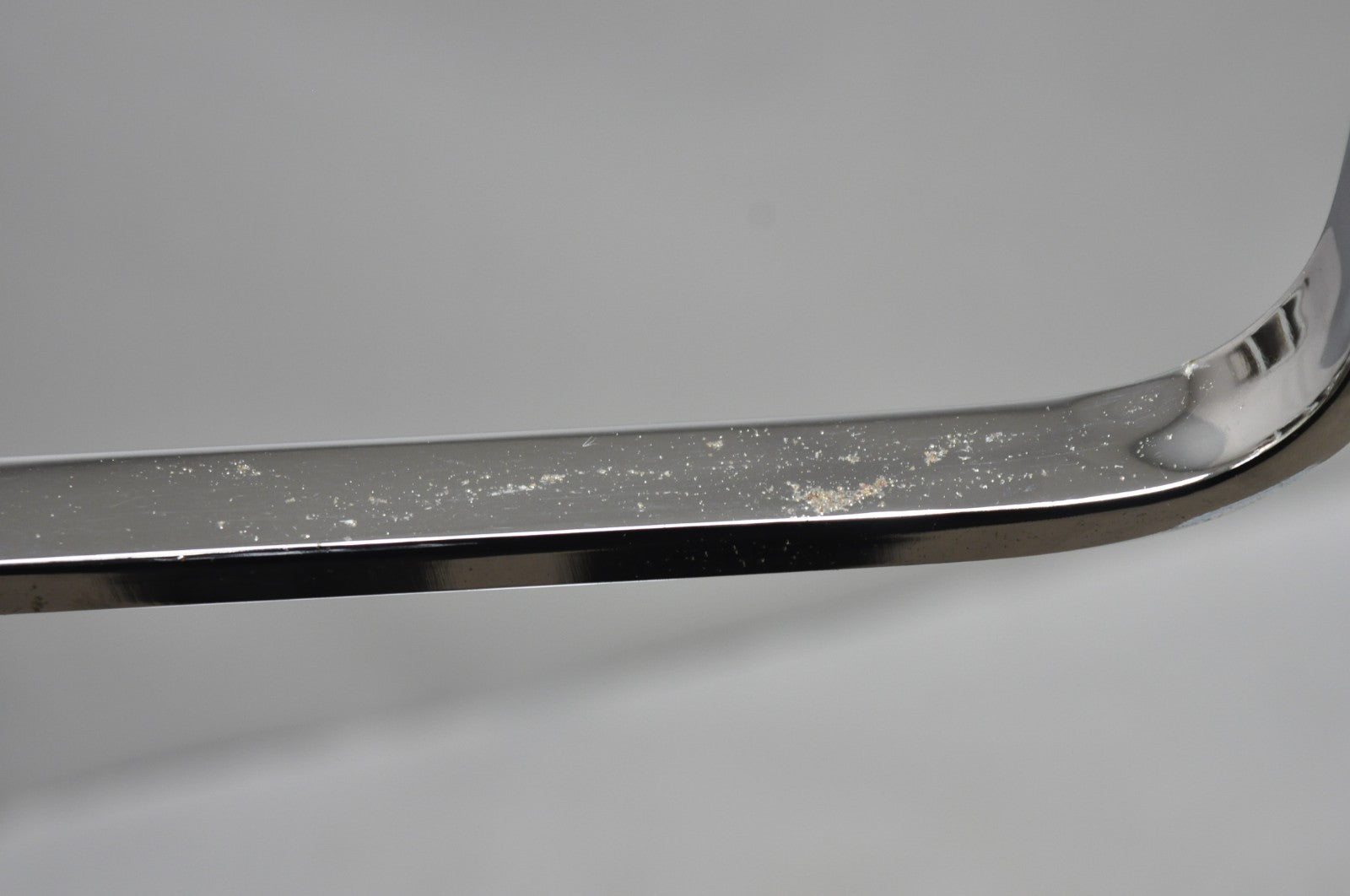 Vintage Postmodern Silver Chrome Metal Sculptural Modernist Pole Floor Lamp