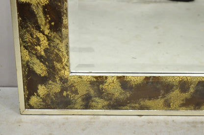 Decorative Arts Inc. Faux Tortoise Shell Painted Brown & Gold Modern Wall Mirror
