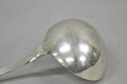 Antique English Victorian Daniel & Arter Fiddle Pattern Silver Plated Soup Ladle