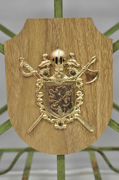 Vintage Italian Neoclassical Green Wrought Iron Book Magazine Rack w/ Shield