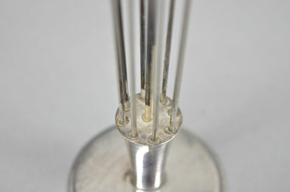 Mid Century Danish Modern Silver Plated Umbrella Cocktail Napkin Holder - Pair