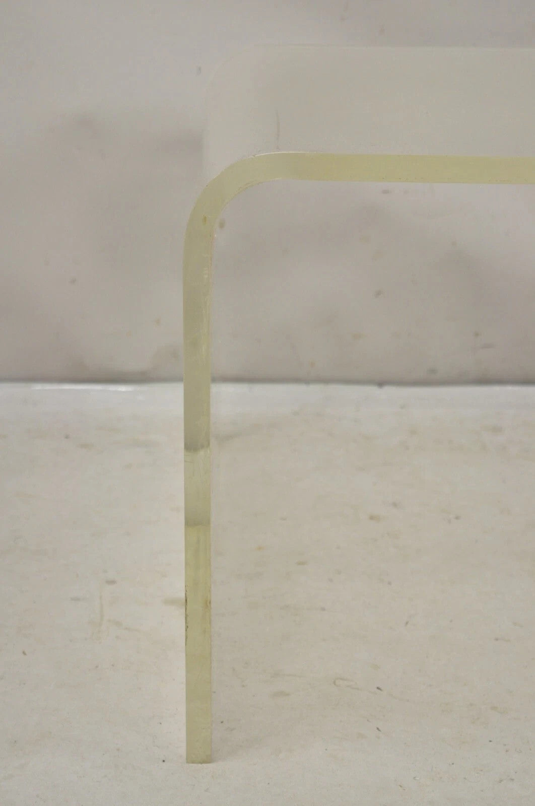 Vintage Mid Century Modern Large 42 x 30 Lucite Waterfall Coffee Table