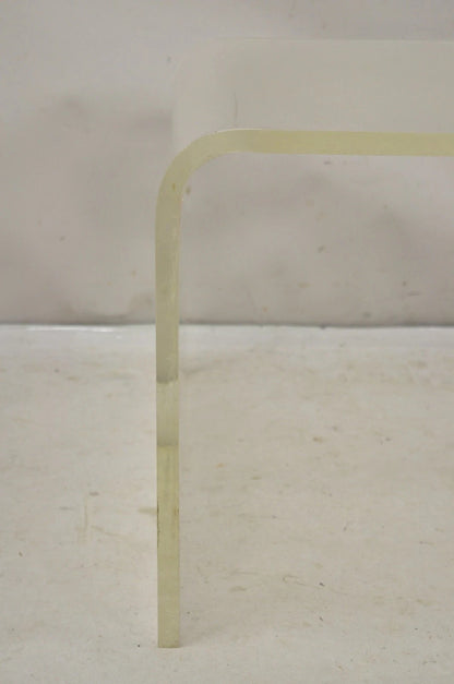 Vintage Mid Century Modern Large 42 x 30 Lucite Waterfall Coffee Table