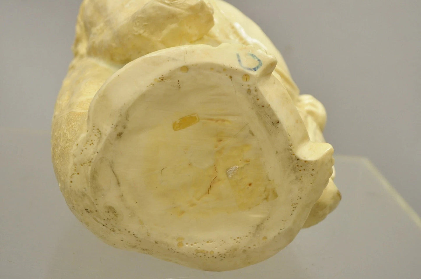 Vintage Indian 13" Cast Resin Laughing Buddah Statue Sculpture Figurine