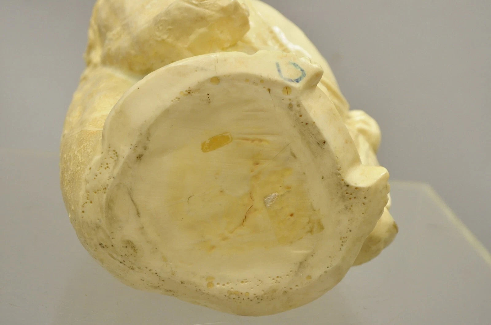 Vintage Indian 13" Cast Resin Laughing Buddah Statue Sculpture Figurine