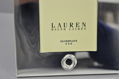 Lauren Ralph Lauren "Vows" Silver Plated 4x6 Wedding Photo Picture Frame