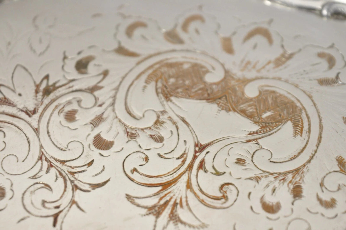 Antique Victorian Silver Plated 12" Round Award Platter Tray to Francis Biddle