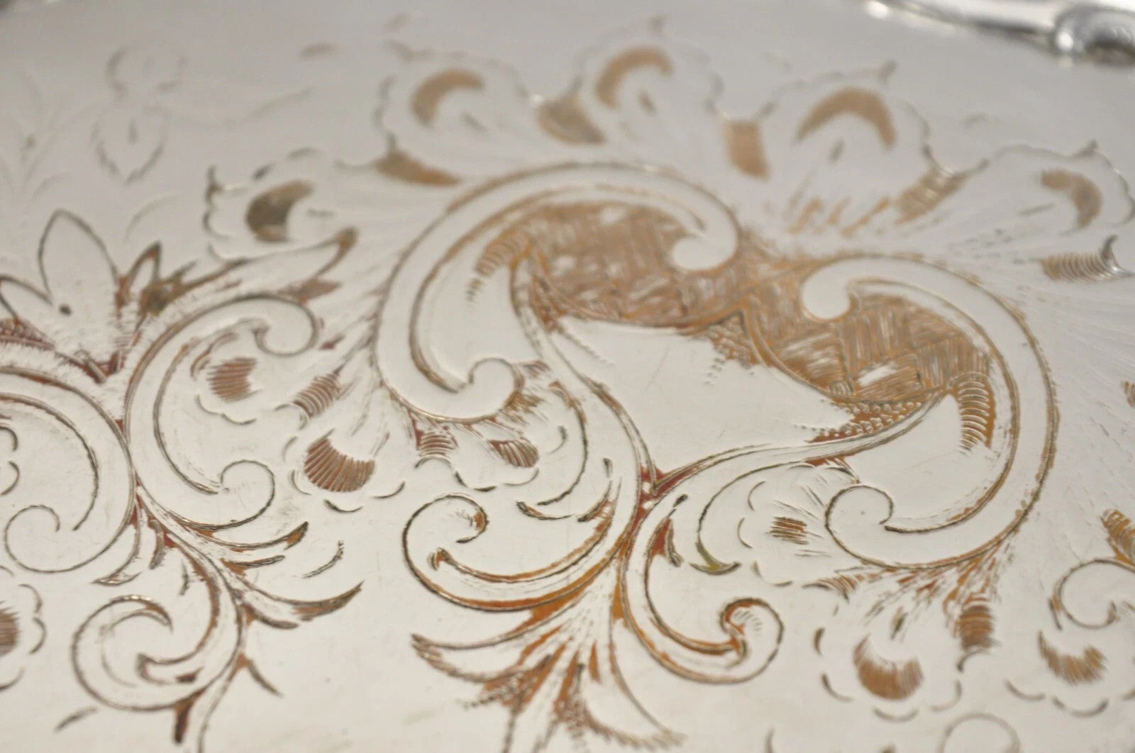 Antique Victorian Silver Plated 12" Round Award Platter Tray to Francis Biddle