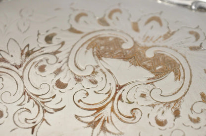 Antique Victorian Silver Plated 12" Round Award Platter Tray to Francis Biddle