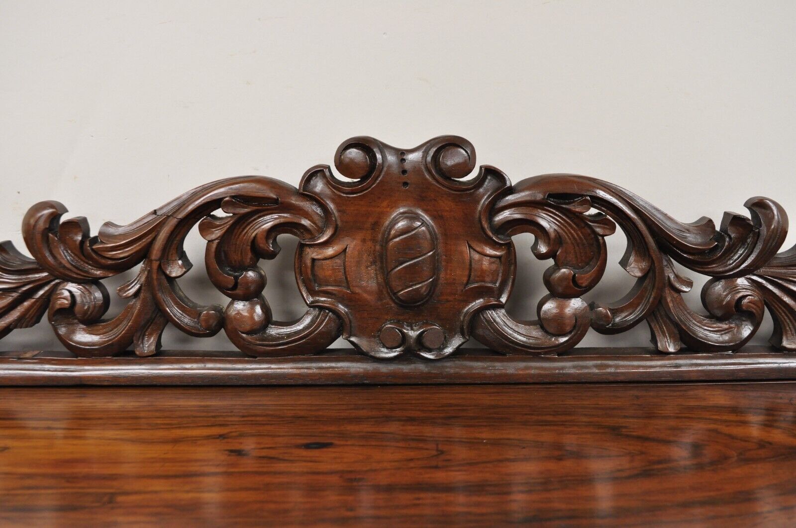 Antique Victorian Rosewood Marble Top Mirror Sideboard Buffet attr. John Jelliff
