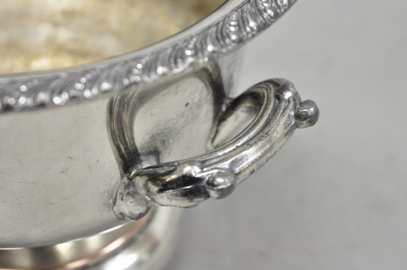 Vintage English Regency Style Silver Plated Low Champagne Chiller Ice Bucket