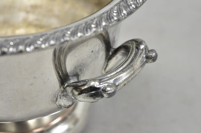Vintage English Regency Style Silver Plated Low Champagne Chiller Ice Bucket