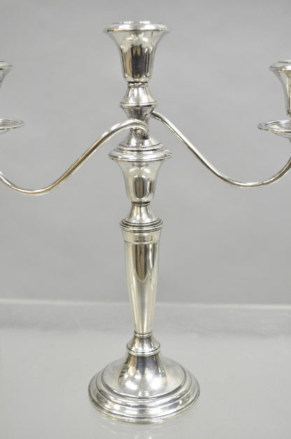 Vintage Revere Silversmith Sterling Silver Weighted 3 Arm Candelabra Candlestick