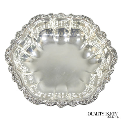 Vintage International Silver Co "Countess" Silver Plated Scalloped Dish Bowl