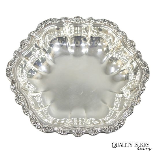 Vintage International Silver Co "Countess" Silver Plated Scalloped Dish Bowl