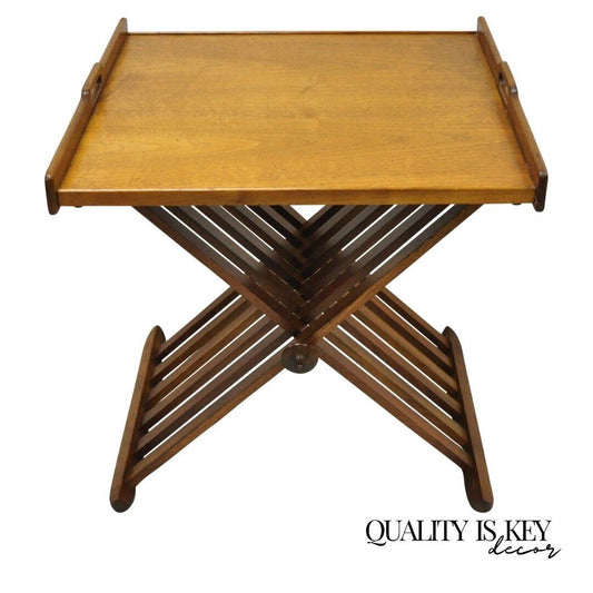 Stewart MacDougall Kipp Stewart Drexel Walnut Folding Campaign Table (B)