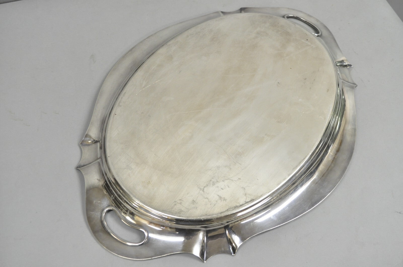 Antique Gorham Edwardian Silver Plate Serving Bar Tray Engraved to Reverend 1945