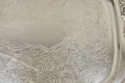 Vintage Poole EPCA Sevenoaks 650 Large Silver Plated Serving Platter Bar Tray