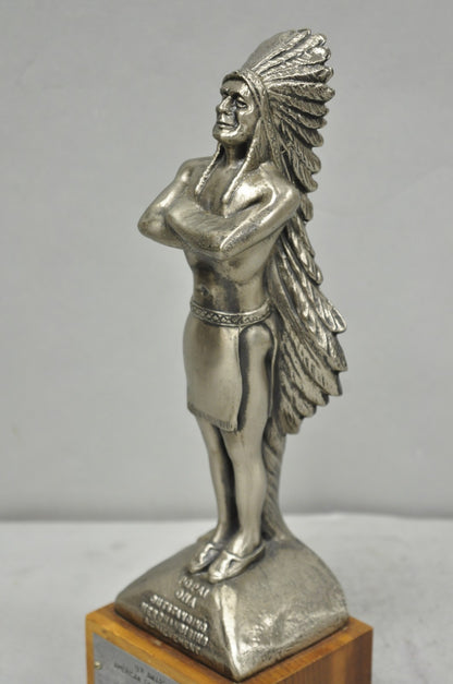 Vintage 1970s POPAI OMA Store Display Award Trophy Native American Chief Figure