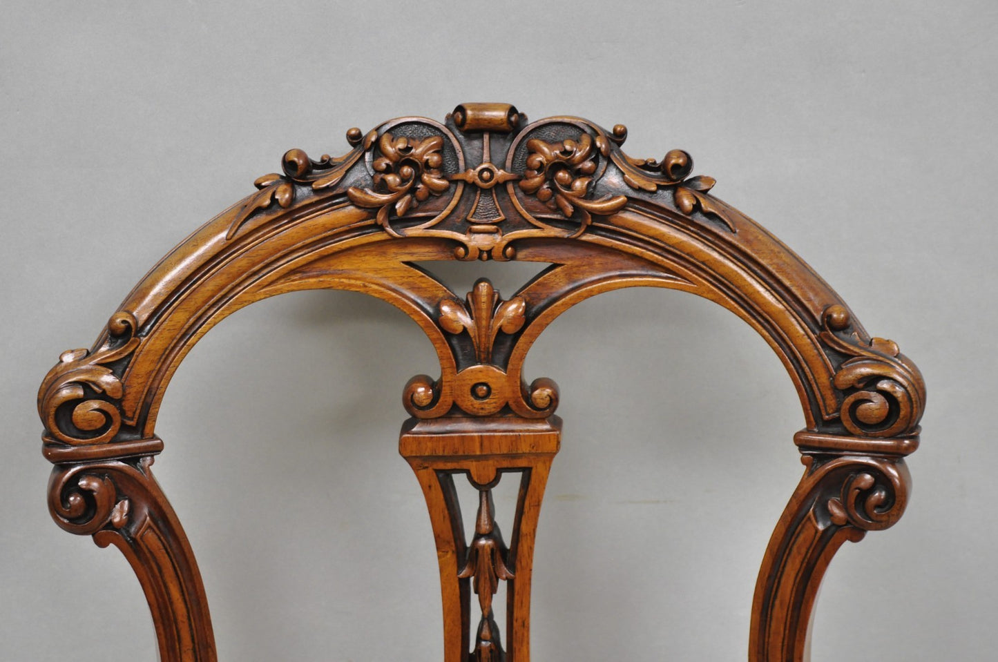 Antique Victorian Carved Walnut French Tapestry Parlor Side Chairs - Set of 4