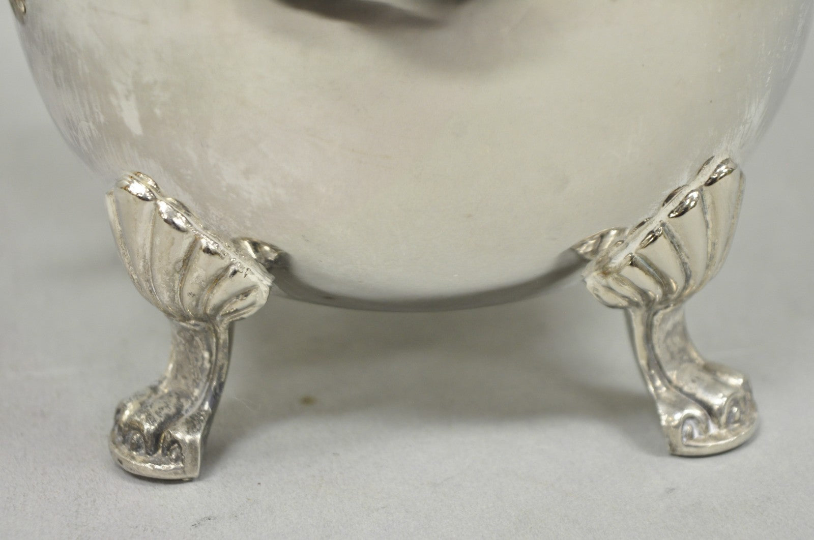 Vintage Victorian Style Silver Plated Bulbous Footed Lemonade Water Pitcher